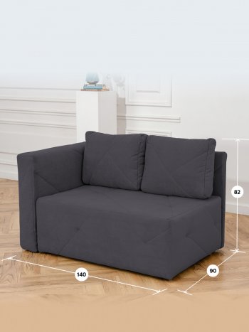 Диван 1010 графит, левый (BRENDOSS) в Камышлове - kamyshlov.mebel-e96.ru