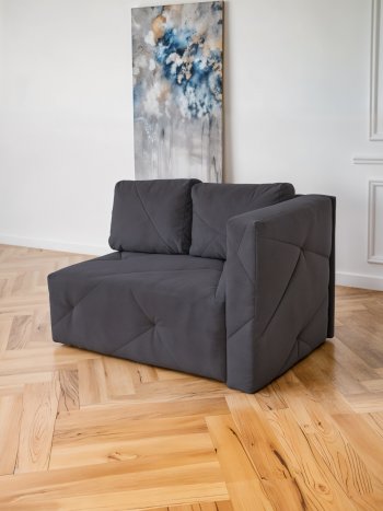 Диван 1010 графит, правый (BRENDOSS) в Камышлове - kamyshlov.mebel-e96.ru