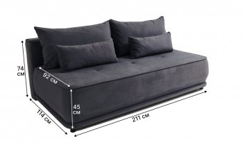Диван-кровать 1001 графит (Brendoss) в Камышлове - kamyshlov.mebel-e96.ru