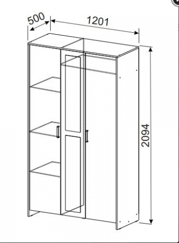 Шкаф распашной 1200 мм Дольче дуб золотой (СВ) в Камышлове - kamyshlov.mebel-e96.ru