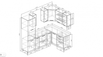 Угловой кухонный гарнитур Дели 2400*1600 мм Sanvut в Камышлове - kamyshlov.mebel-e96.ru