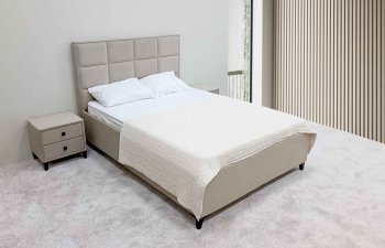 Кровать с подъемным механизмом Мега беж (Лин) в Камышлове - kamyshlov.mebel-e96.ru