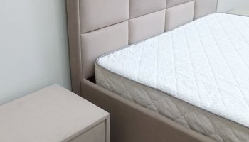 Кровать с подъемным механизмом Мега беж (Лин) в Камышлове - kamyshlov.mebel-e96.ru