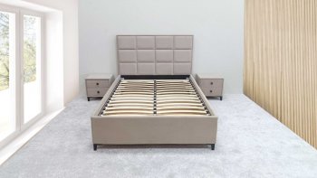 Кровать с подъемным механизмом Мега беж (Лин) в Камышлове - kamyshlov.mebel-e96.ru