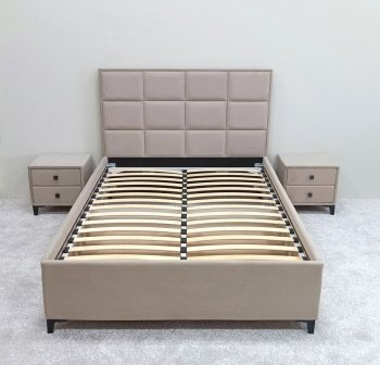 Кровать с подъемным механизмом Мега беж (Лин) в Камышлове - kamyshlov.mebel-e96.ru