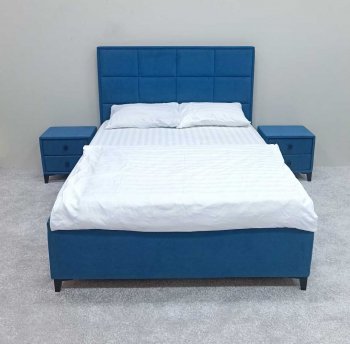 Кровать с подъемным механизмом Мега синий (Лин) в Камышлове - kamyshlov.mebel-e96.ru