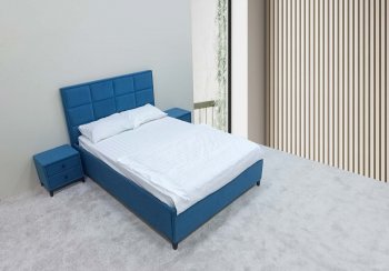 Кровать с подъемным механизмом Мега синий (Лин) в Камышлове - kamyshlov.mebel-e96.ru