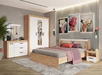 Кровать двуспальная Адель белый (Текс) в Камышлове - kamyshlov.mebel-e96.ru