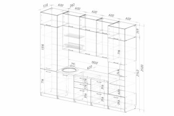 Кухонный гарнитур Альба экстра 3000 мм (Герда) в Камышлове - kamyshlov.mebel-e96.ru