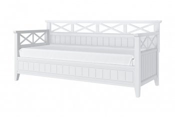 Кровать из массива Амелия белый античный (БМ) в Камышлове - kamyshlov.mebel-e96.ru