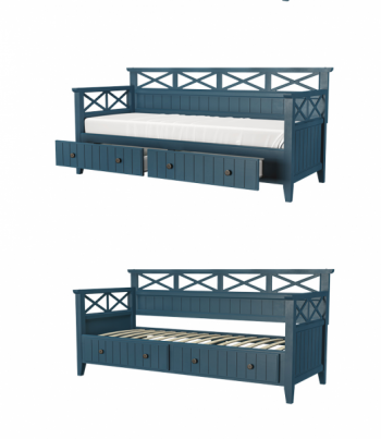 Кровать из массива Амелия сапфир (БМ) в Камышлове - kamyshlov.mebel-e96.ru