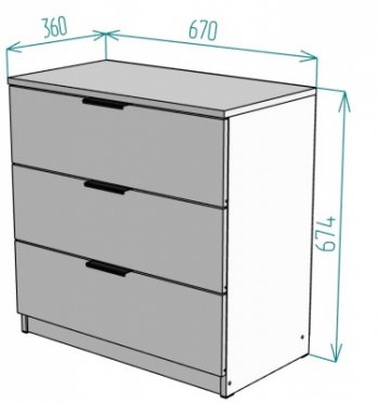 Комод Anna K215 674х670х360 в Камышлове - kamyshlov.mebel-e96.ru