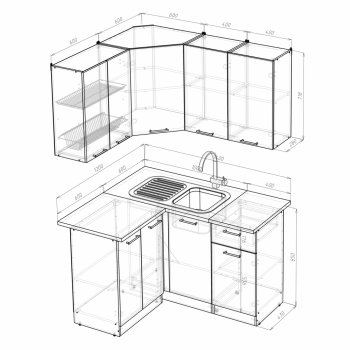 Кухонный гарнитур Арина прайм 1200х1400 мм (Герда) в Камышлове - kamyshlov.mebel-e96.ru