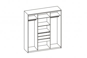 Шкаф-купе 1700 мм 3-х дверный с 1-м зеркалом (арт. 012) бодега (Диал) в Камышлове - kamyshlov.mebel-e96.ru