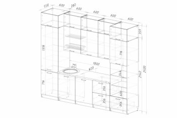 Кухонный гарнитур Асая экстра 2 3000 мм (Посудомойка) в Камышлове - kamyshlov.mebel-e96.ru