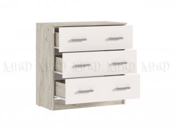 Комод 3 ящика Бася крафт/кашемир (Миф) в Камышлове - kamyshlov.mebel-e96.ru