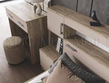 Спальный гарнитур Бася крафт/кашемир (Миф) в Камышлове - kamyshlov.mebel-e96.ru