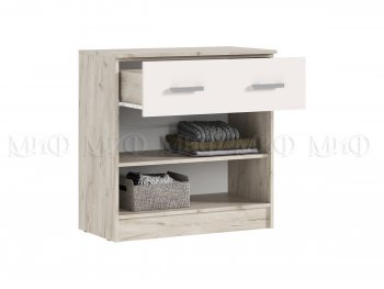 Комод 1 ящик 2 двери Бася крафт/кашемир (Миф) в Камышлове - kamyshlov.mebel-e96.ru