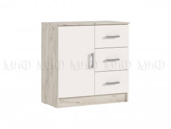 Комод 3 ящика 1 дверь Бася крафт/кашемир (Миф) в Камышлове - kamyshlov.mebel-e96.ru