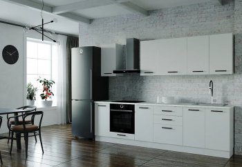 Кухонный гарнитур Белый глянец 2800 МДФ (Санвут) в Камышлове - kamyshlov.mebel-e96.ru