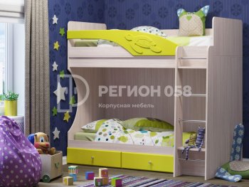 Двухъярусная кровать Бемби МДФ (Регион) в Камышлове - kamyshlov.mebel-e96.ru