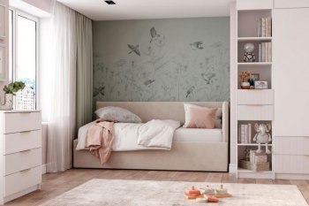 Диван-кровать Бенто с ПМ, велюр Крем (ДСВ) в Камышлове - kamyshlov.mebel-e96.ru