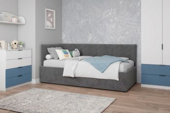 Диван-кровать Бенто с ПМ, велюр Маус (ДСВ) в Камышлове - kamyshlov.mebel-e96.ru