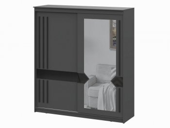 Шкаф-купе №25 2000 мм Блэк ЛАЙТ графит (СВ) в Камышлове - kamyshlov.mebel-e96.ru