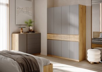Спальный гарнитур Бостон Лайт серый (Стиль) в Камышлове - kamyshlov.mebel-e96.ru