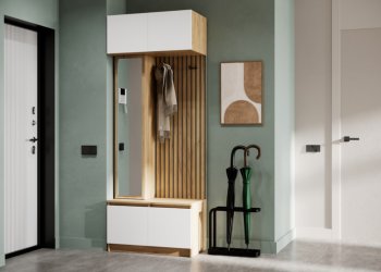 Прихожая Бостон Лайт с антрес. белый (Стиль) в Камышлове - kamyshlov.mebel-e96.ru
