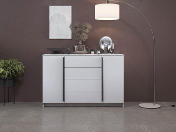 Комод 67.11 Брандо ЛДСП New белый (Олмеко) в Камышлове - kamyshlov.mebel-e96.ru