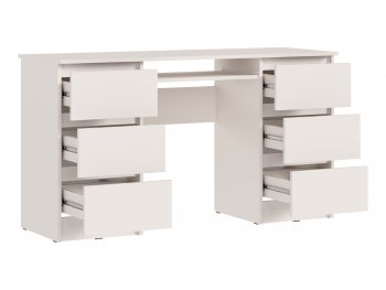 Письменный стол Челси 6 ящиков кашемир (Миф) в Камышлове - kamyshlov.mebel-e96.ru