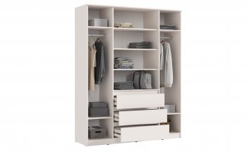 Шкаф 1600 мм Челси с антресолью Кашемир (Миф) в Камышлове - kamyshlov.mebel-e96.ru