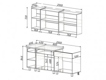 Кухонный гарнитур Дакота 2000 мм (БТС) в Камышлове - kamyshlov.mebel-e96.ru