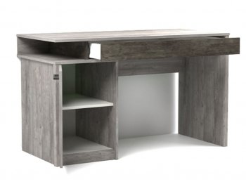 Стол письменный Денвер Риббек серый (СБК) в Камышлове - kamyshlov.mebel-e96.ru