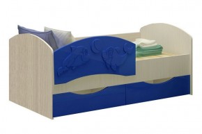 Детская кровать Дельфин-3 МДФ темно-синий, 80х160 в Камышлове - kamyshlov.mebel-e96.ru