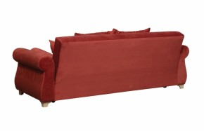 Диван - кровать Порто (микровелюр Гавайи бордо/микровелюр италия/микровельвет крем) с подушками в Камышлове - kamyshlov.mebel-e96.ru