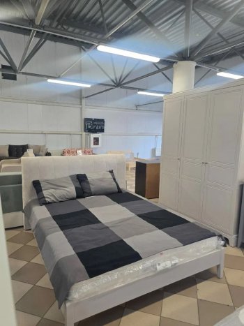Кровать из массива Джали льняной (БМ) в Камышлове - kamyshlov.mebel-e96.ru