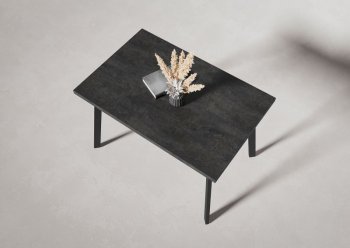 Стол нераздв. Дублин 32 КРАФТ В2, ЛДСП Цемент темный (Вудман) в Камышлове - kamyshlov.mebel-e96.ru