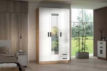 Шкаф 1200 мм Эконом с зеркалом (Зарон) в Камышлове - kamyshlov.mebel-e96.ru