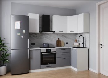 Угловой кухонный гарнитур Элеганция 2200*1000 мм (Sanvut) в Камышлове - kamyshlov.mebel-e96.ru