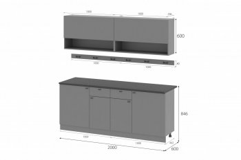 Кухонный гарнитур Энни 2000 мм (МИ) в Камышлове - kamyshlov.mebel-e96.ru