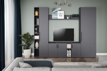 Шкаф торцевой Эйр 16.323 графит (Моби) в Камышлове - kamyshlov.mebel-e96.ru