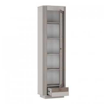 Шкаф витрина 34.06 Фантазия кашемир (Олмеко) в Камышлове - kamyshlov.mebel-e96.ru