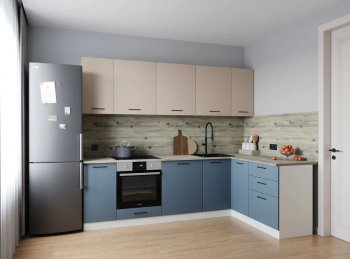 Угловой кухонный гарнитур Фьюжн 2600*1600 мм Sanvut в Камышлове - kamyshlov.mebel-e96.ru