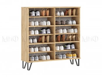 Обувница Флэш крафт/грин (Миф) в Камышлове - kamyshlov.mebel-e96.ru