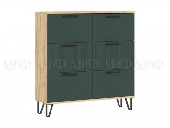 Обувница Флэш крафт/грин (Миф) в Камышлове - kamyshlov.mebel-e96.ru