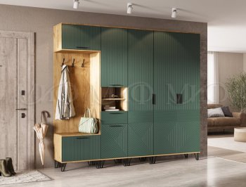 Прихожая Флэш модульная, крафт/грин(Миф) в Камышлове - kamyshlov.mebel-e96.ru