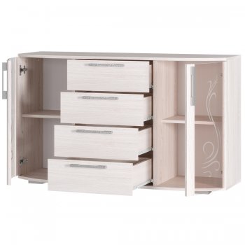 Комод Флорида ясень белый (БТС) в Камышлове - kamyshlov.mebel-e96.ru