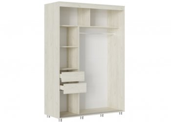 Шкаф-купе 1500 мм Форест крафт белый (Стиль) в Камышлове - kamyshlov.mebel-e96.ru